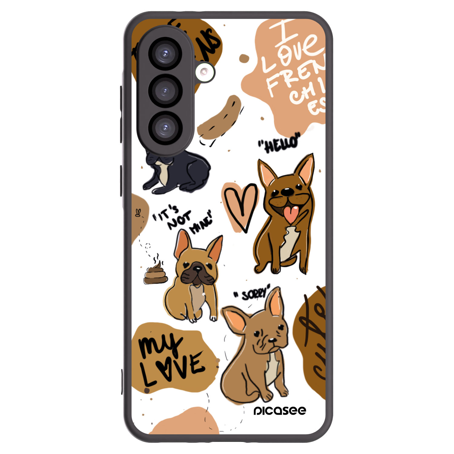 Picasee silikónový čierny obal pre Samsung Galaxy A26 5G A266B - Frenchies