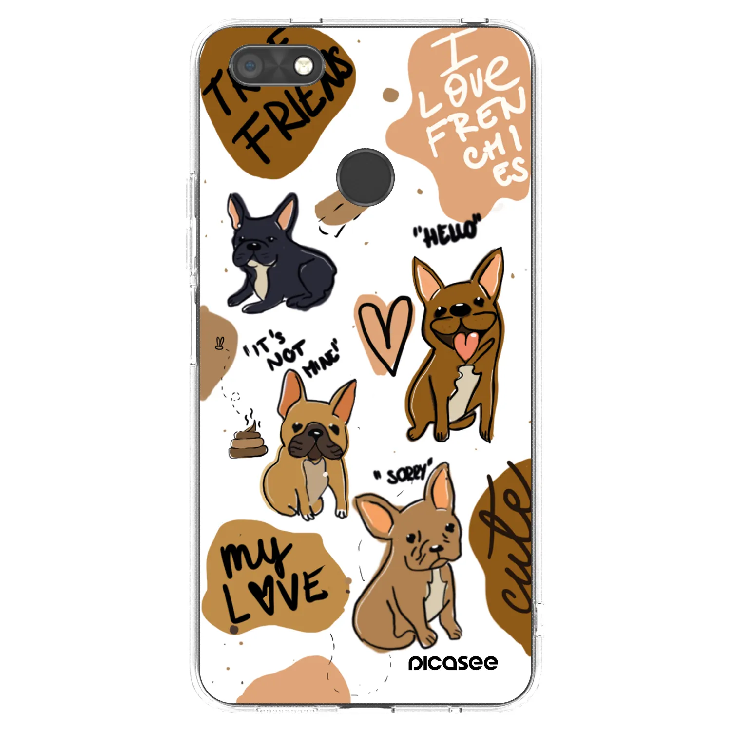 Picasee silikónový prehľadný obal pre Huawei P9 Lite Mini - Frenchies