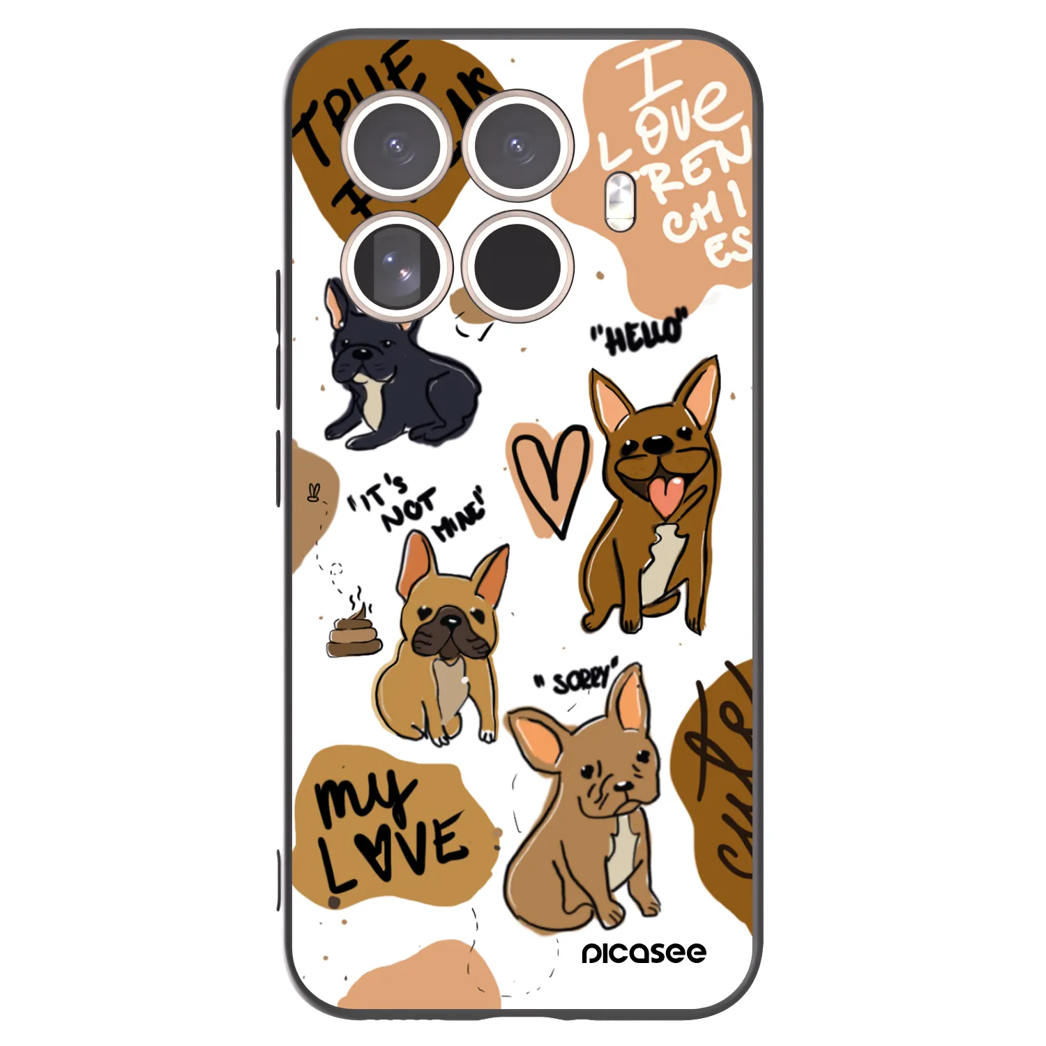 Picasee silikónový čierny obal pre Xiaomi 15T Pro - Frenchies