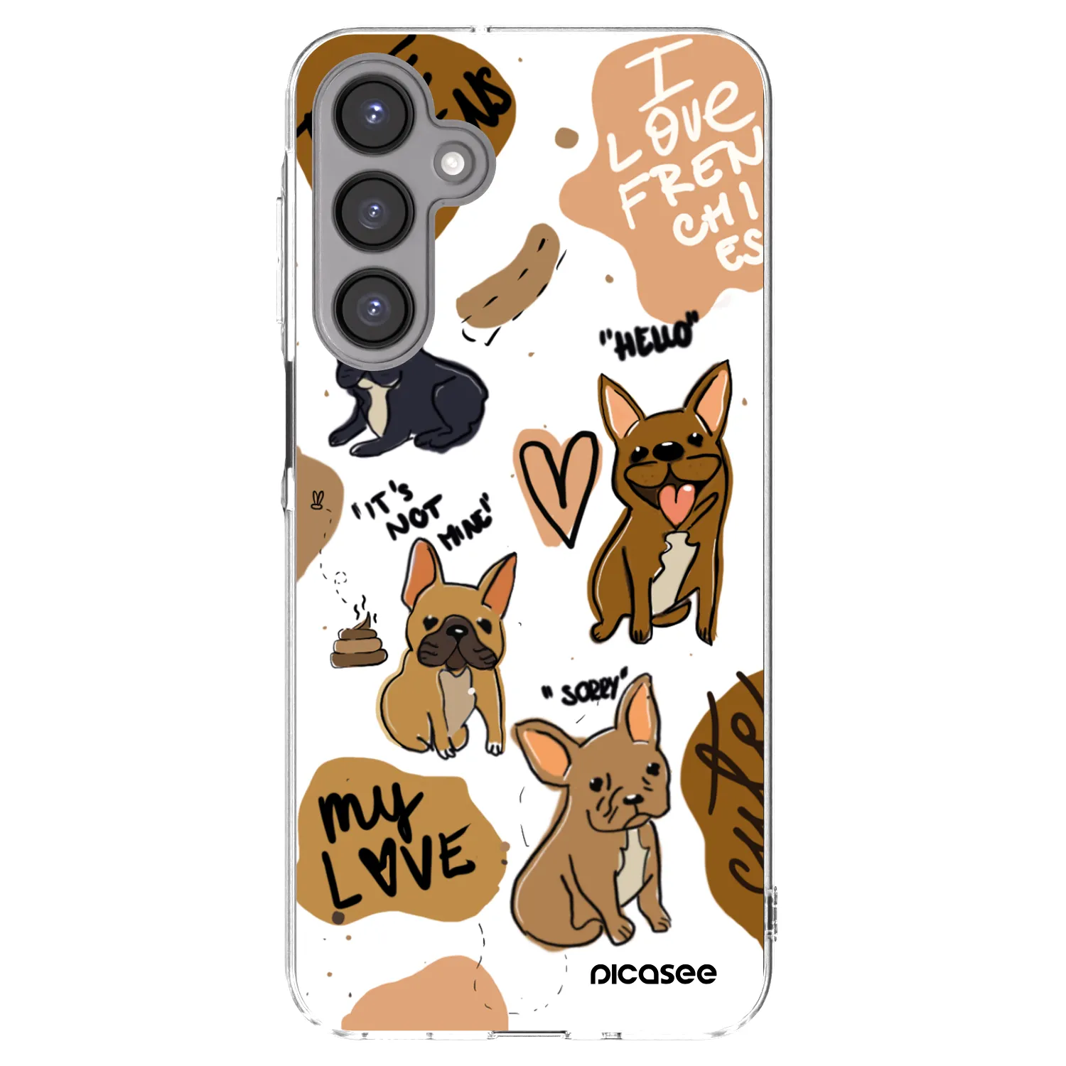 Picasee silikónový prehľadný obal pre Samsung Galaxy A16 4G - Frenchies