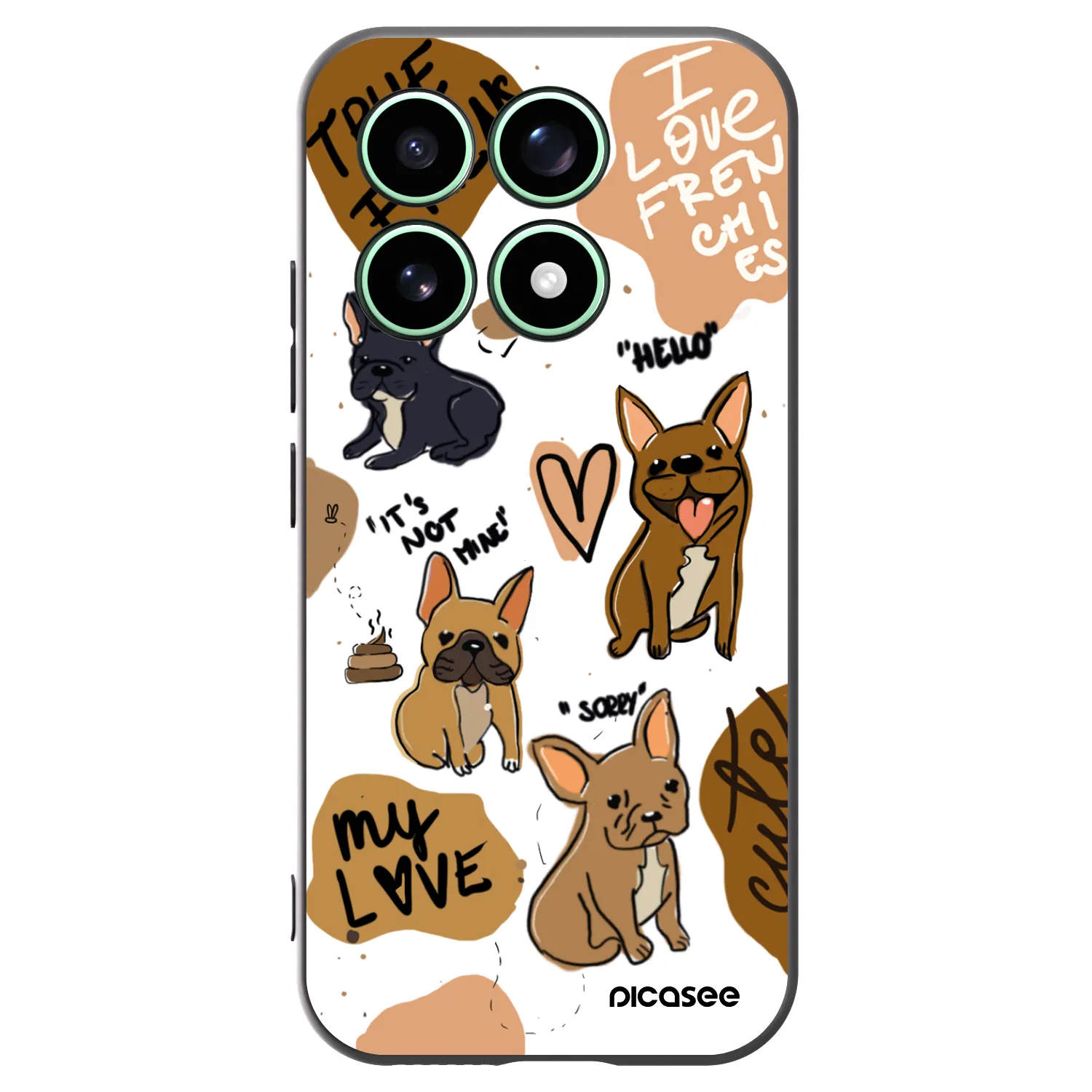 Picasee silikónový čierny obal pre Xiaomi 17 - Frenchies