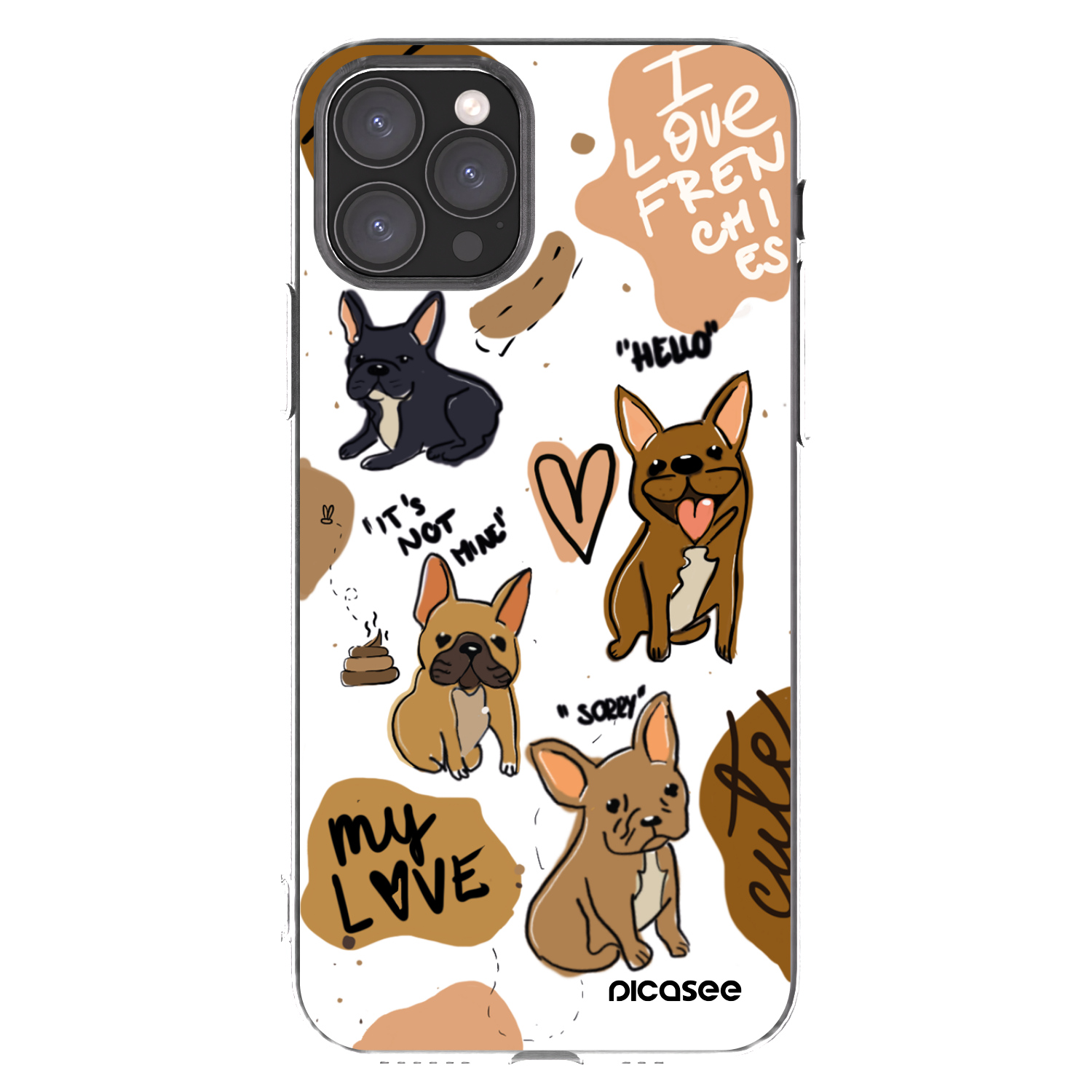 Picasee silikónový prehľadný obal pre Apple iPhone 11 Pro - Frenchies