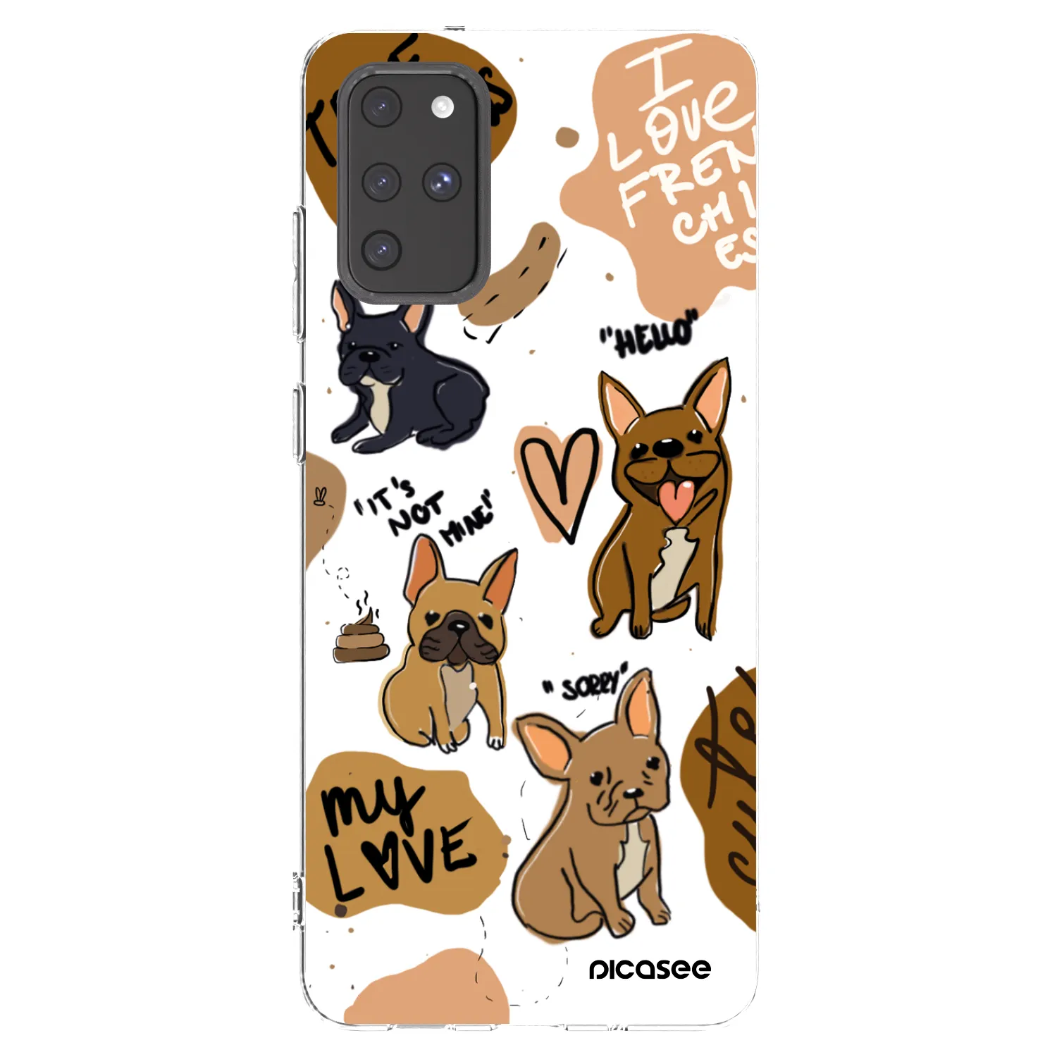 Picasee silikónový prehľadný obal pre Samsung Galaxy S20+ G985F - Frenchies