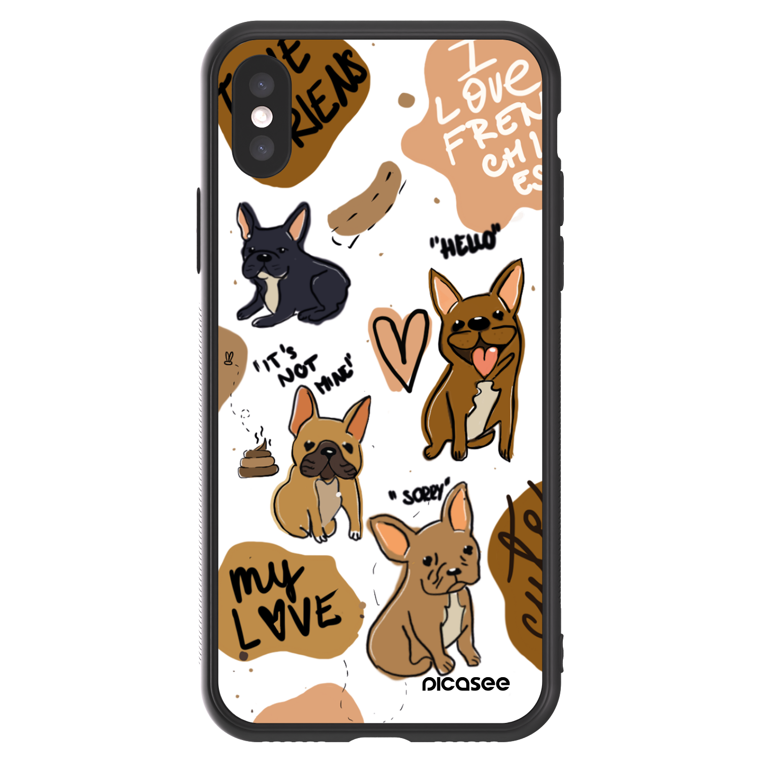 Picasee ULTIMATE CASE pro Apple iPhone X/XS - Frenchies