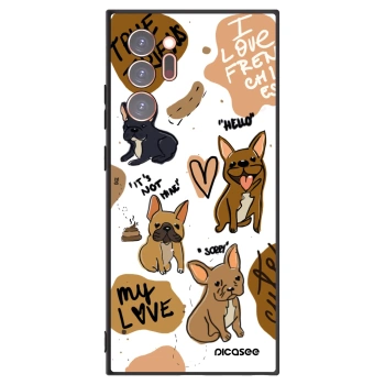 Picasee silikónový čierny obal pre Samsung Galaxy Note 20 Ultra - Frenchies