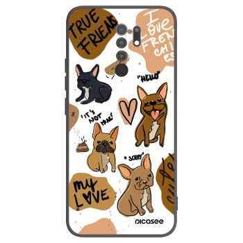 Picasee silikónový čierny obal pre Xiaomi Redmi 9 - Frenchies