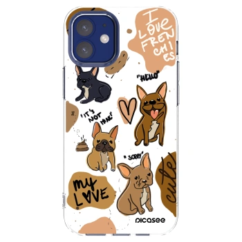 Picasee silikónový prehľadný obal pre Apple iPhone 12 mini - Frenchies