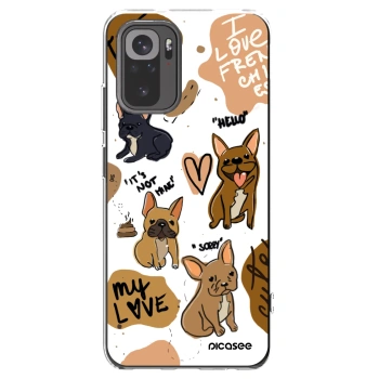 Picasee silikónový prehľadný obal pre Xiaomi Redmi Note 10 - Frenchies