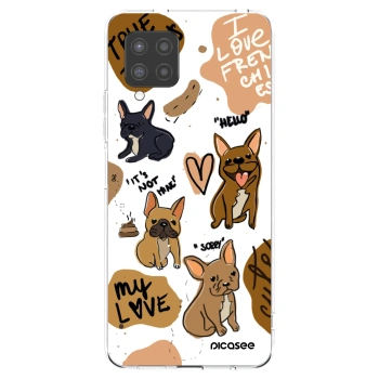 Picasee silikónový prehľadný obal pre Samsung Galaxy A42 A426B - Frenchies