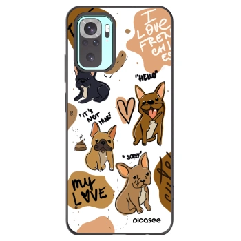 Picasee silikónový čierny obal pre Xiaomi Redmi Note 10 Pro - Frenchies
