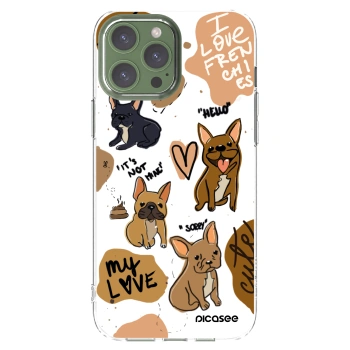 Picasee silikónový prehľadný obal pre Apple iPhone 13 Pro Max - Frenchies