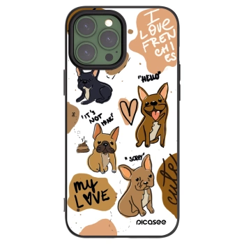 Picasee silikónový čierny obal pre Apple iPhone 13 Pro Max - Frenchies