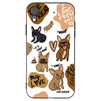 Picasee silikónový čierny obal pre Apple iPhone XR - Frenchies