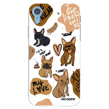 Picasee silikónový prehľadný obal pre Apple iPhone XR - Frenchies