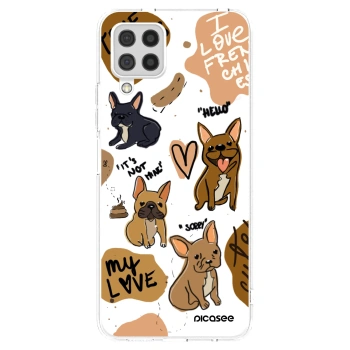 Picasee silikónový prehľadný obal pre Samsung Galaxy A22 A225F 4G - Frenchies