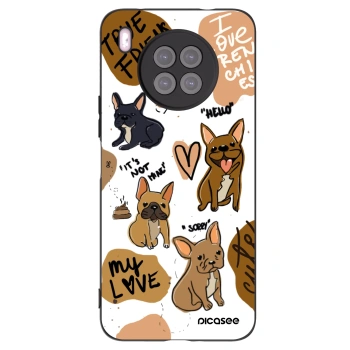 Picasee silikónový čierny obal pre Huawei Nova 8i - Frenchies