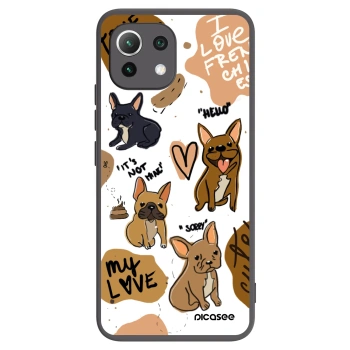 Picasee silikónový čierny obal pre Xiaomi 11 Lite 5G NE - Frenchies