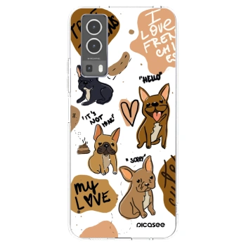 Picasee silikónový prehľadný obal pre Vivo Y72 5G - Frenchies