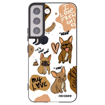 Picasee silikónový čierny obal pre Samsung Galaxy S22 5G - Frenchies