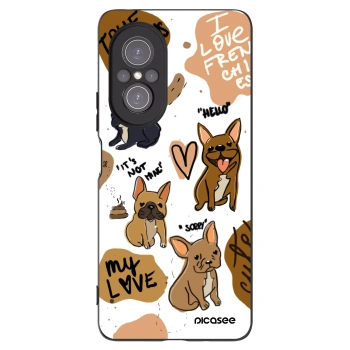 Picasee silikónový čierny obal pre Huawei Nova 9 SE - Frenchies