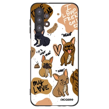 Picasee silikónový čierny obal pre Samsung Galaxy A13 4G A135 - Frenchies