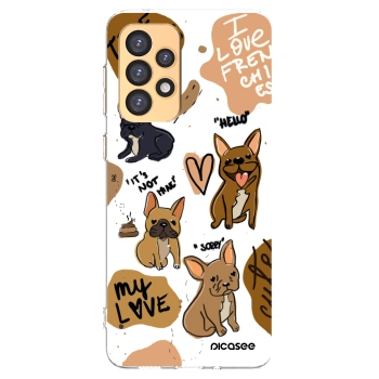 Picasee silikónový prehľadný obal pre Samsung Galaxy A33 5G A336 - Frenchies