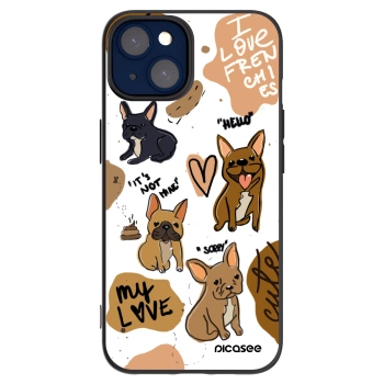 Picasee silikónový čierny obal pre Apple iPhone 14 - Frenchies