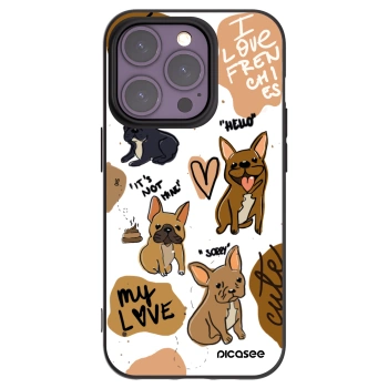 Picasee silikónový čierny obal pre Apple iPhone 14 Pro - Frenchies