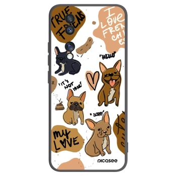 Picasee silikónový čierny obal pre Honor 70 - Frenchies