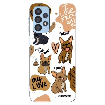 Picasee silikónový prehľadný obal pre Samsung Galaxy A23 A235F 4G - Frenchies