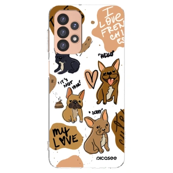 Picasee silikónový prehľadný obal pre Samsung Galaxy A23 A236B 5G - Frenchies
