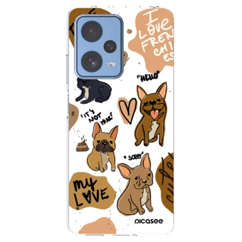Picasee silikónový prehľadný obal pre Xiaomi Redmi Note 12 Pro 5G - Frenchies