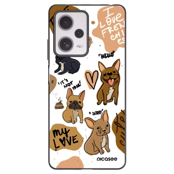 Picasee silikónový čierny obal pre Xiaomi Redmi Note 12 Pro+ 5G - Frenchies