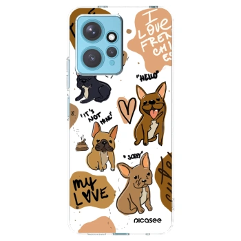 Picasee silikónový prehľadný obal pre Xiaomi Redmi Note 12 4G - Frenchies