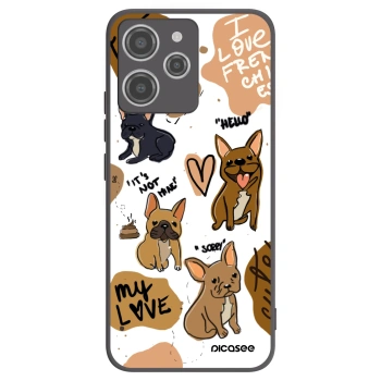 Picasee silikónový čierny obal pre Xiaomi Redmi 12 4G - Frenchies