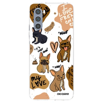 Picasee silikónový prehľadný obal pre Motorola Moto G62 - Frenchies