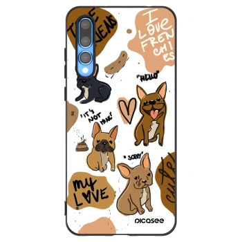 Picasee silikónový čierny obal pre Huawei P20 Pro - Frenchies