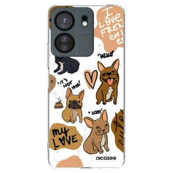 Picasee silikónový prehľadný obal pre Xiaomi Redmi 13C 4G - Frenchies