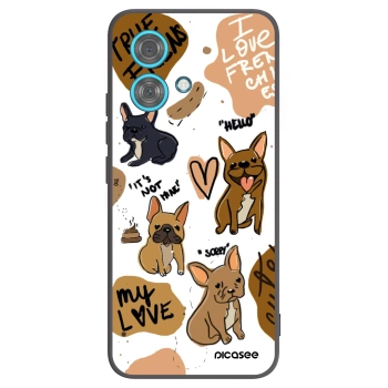 Picasee silikónový čierny obal pre Motorola Edge 40 Neo - Frenchies