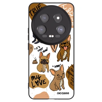 Picasee silikónový čierny obal pre Xiaomi 14 Ultra - Frenchies