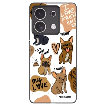 Picasee silikónový čierny obal pre Xiaomi Redmi Note 13 4G - Frenchies