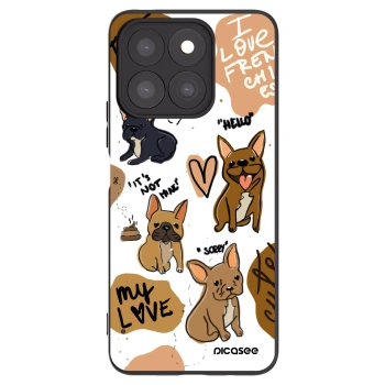 Picasee silikónový čierny obal pre Honor X8b - Frenchies