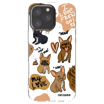 Picasee silikónový prehľadný obal pre Apple iPhone 16 Pro Max - Frenchies