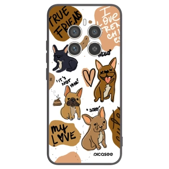 Picasee silikónový čierny obal pre Realme 12 Pro 5G - Frenchies