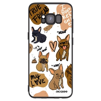 Picasee silikónový čierny obal pre Samsung Galaxy S8 G950F - Frenchies