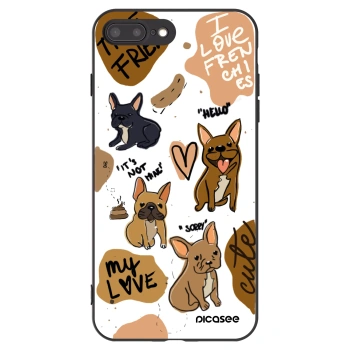 Picasee silikónový čierny obal pre Apple iPhone 7 Plus - Frenchies
