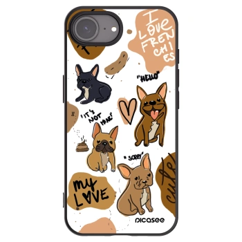 Picasee silikónový čierny obal pre Apple iPhone 16e - Frenchies