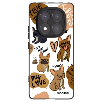 Picasee silikónový čierny obal pre Xiaomi Redmi Note 14 Pro+ 5G - Frenchies