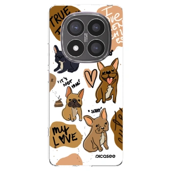 Picasee silikónový prehľadný obal pre Xiaomi Redmi Note 14 Pro+ 5G - Frenchies