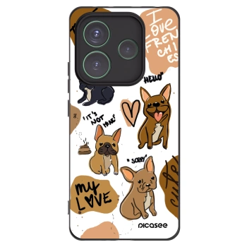 Picasee silikónový čierny obal pre Xiaomi Redmi Note 14 5G - Frenchies